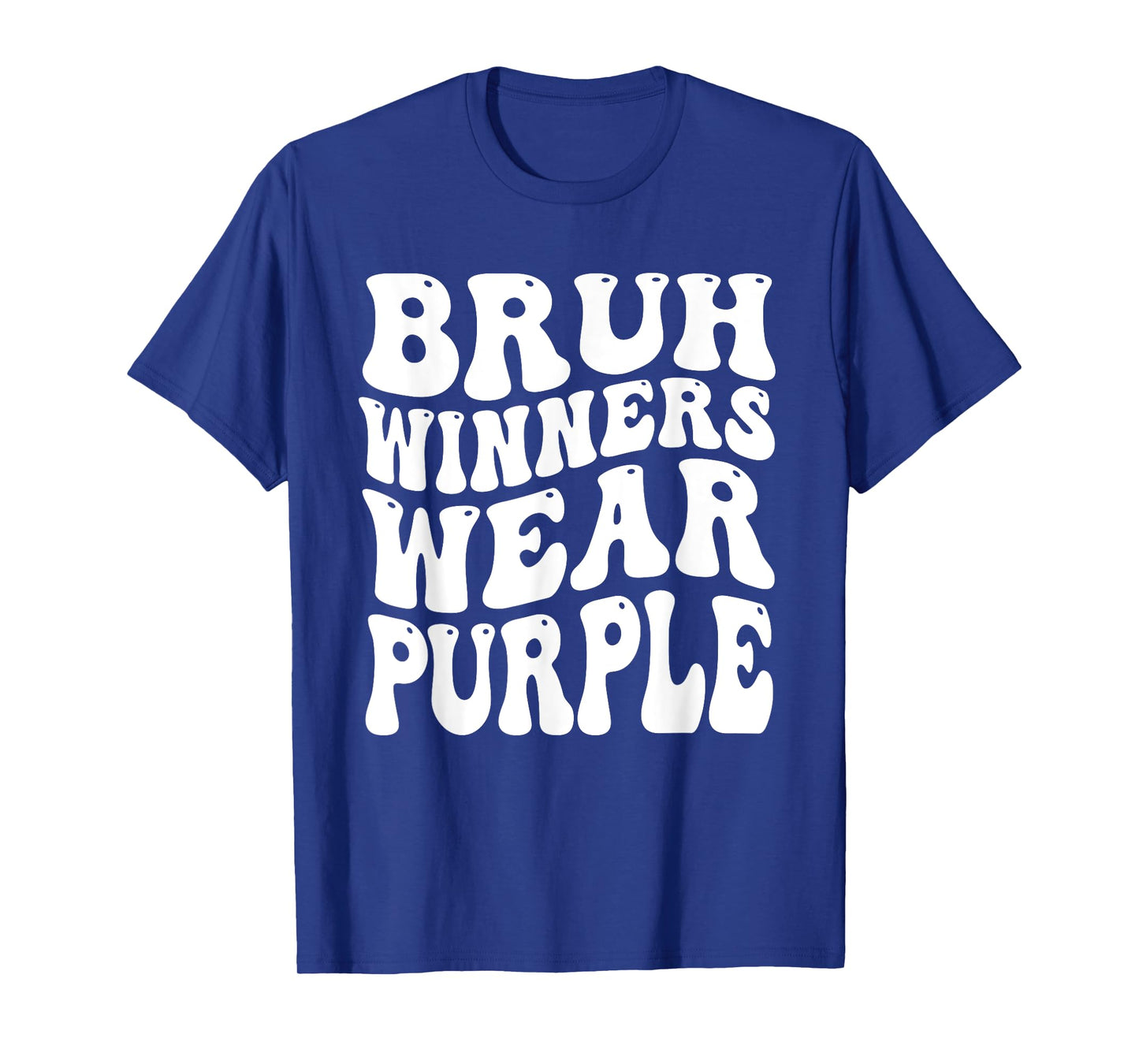Winners Wear Purple Team Sports day Game Spirit Week Groovy T-Shirt