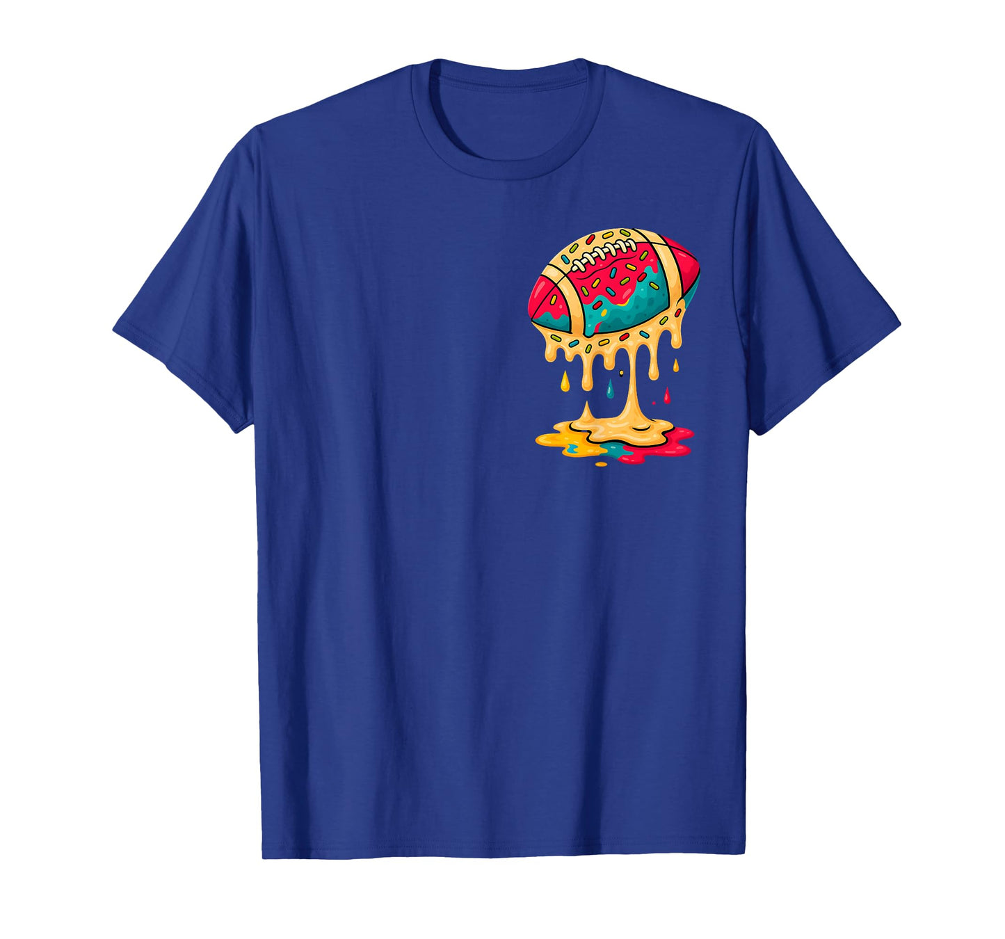 Football Ice Cream Drip Boys Football Fan Youth Game Day T-Shirt