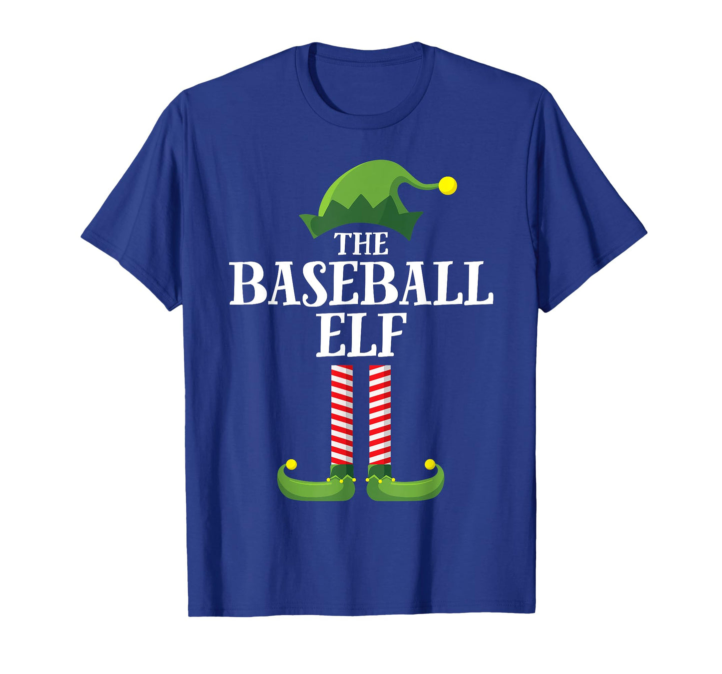 Baseball Elf Matching Family Group Christmas Party Pyjamas T-Shirt