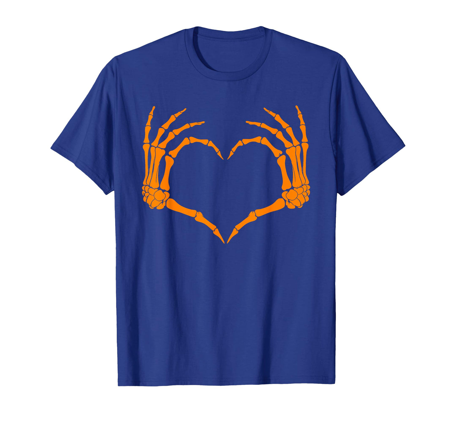 Skeleton Heart Hand Sign Family Women Girl Halloween Costume T-Shirt