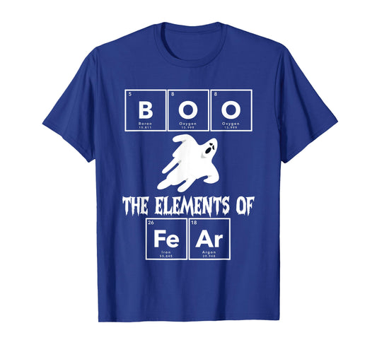 Chemistry Halloween Boo Chemical Elements of Fear Chemist T-Shirt