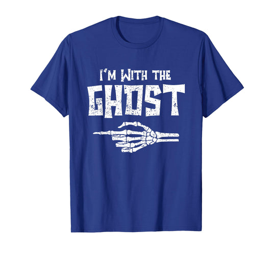 I'm With Ghost Matching Couple Easy Costume Halloween T-Shirt