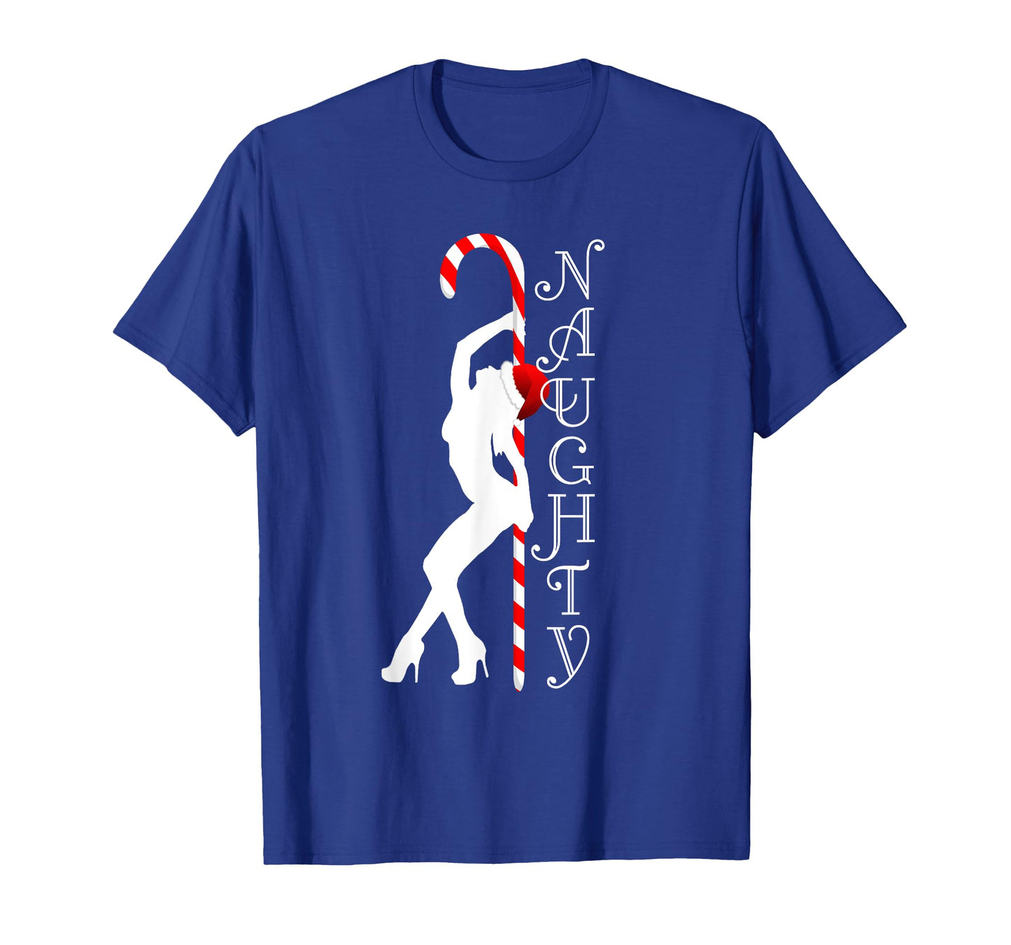 "Naughty Stripper HoHoHo" Funny Ugly Christmas Sweater Party T-Shirt