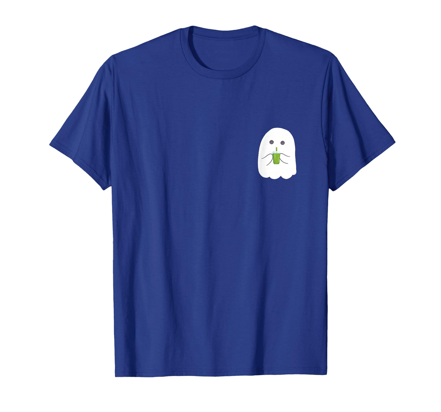 Halloween Cute Little Ghost drinking green Matcha Tea T-Shirt