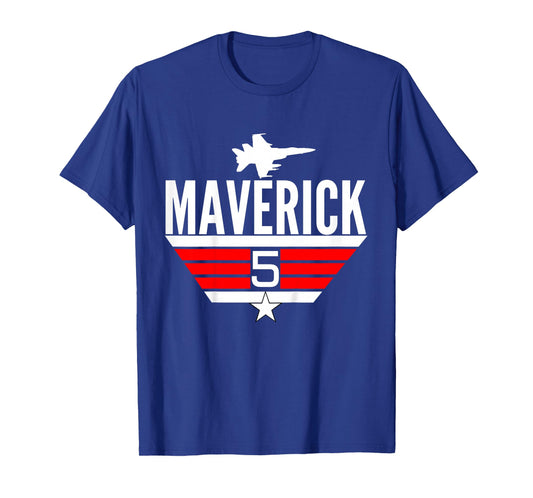 5 Year Old Top Maverick Jet Birthday Party Theme Shirt T-Shirt