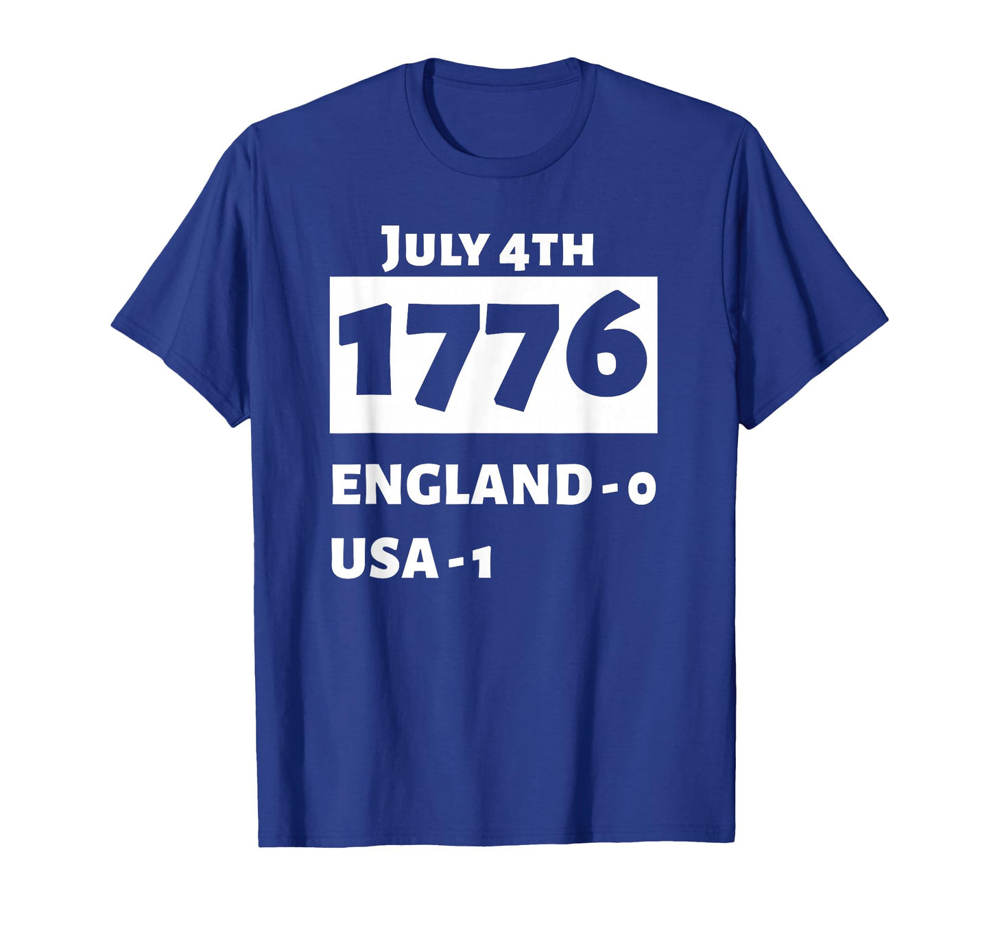 Patriotic for USA Fourth Of July 1776 Independence T-Shirt - Black, Unisex, Short Sleeve, Classic Fit, Small