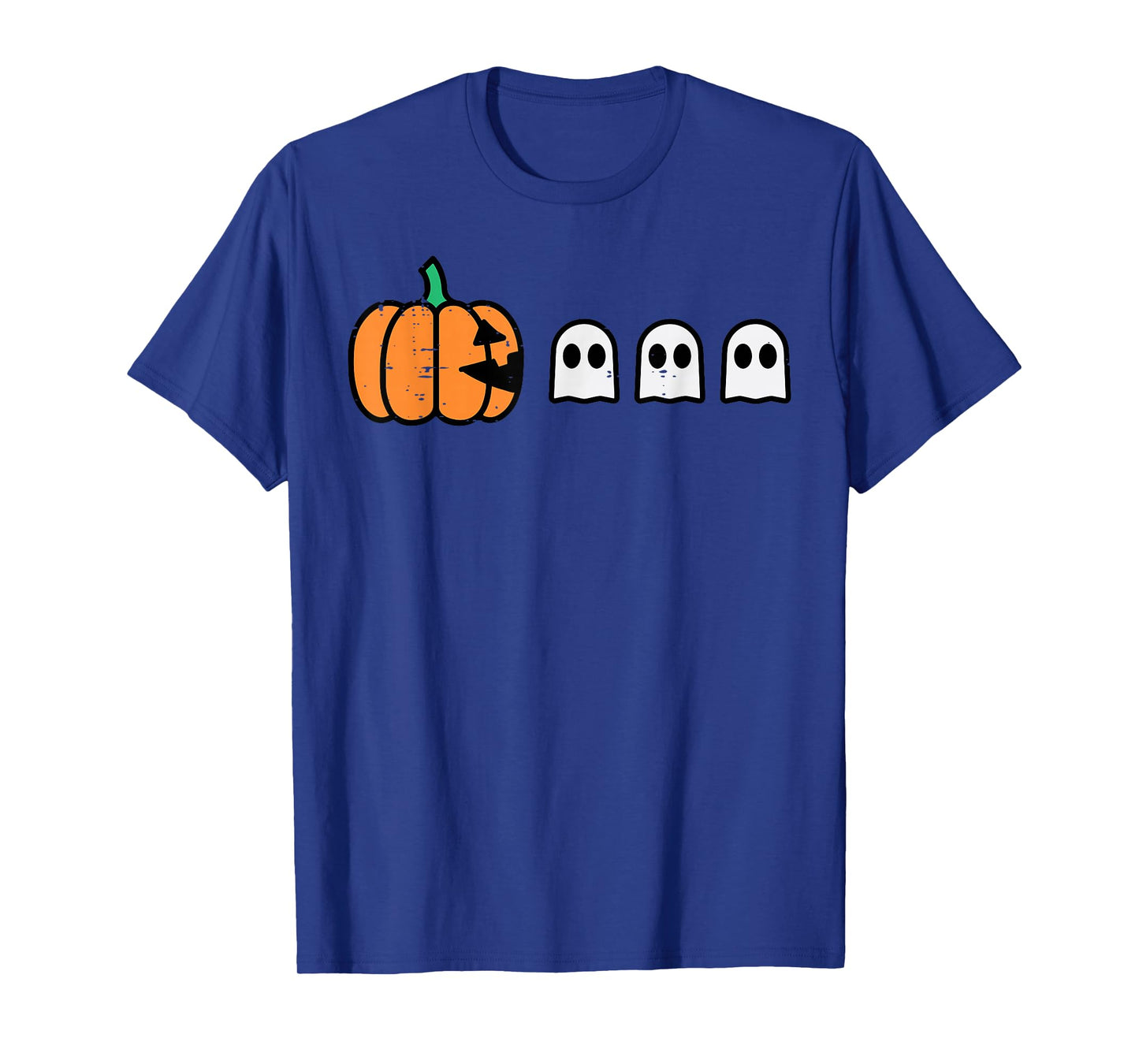 Halloween Gamer Pumpkin Eating Ghost Costume Men Boys Kids T-Shirt