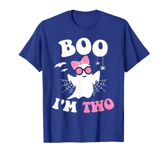 Boo I'm Two 2nd Birthday Halloween Birthday Ghost Groov T-Shirt