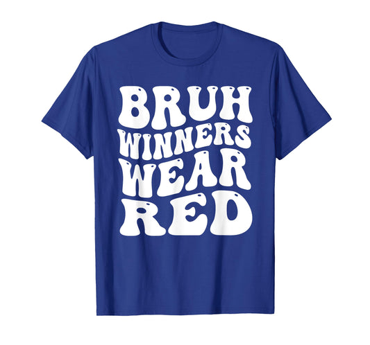 Winners Wear Red Team Spirit Week Game Sports day Groovy T-Shirt