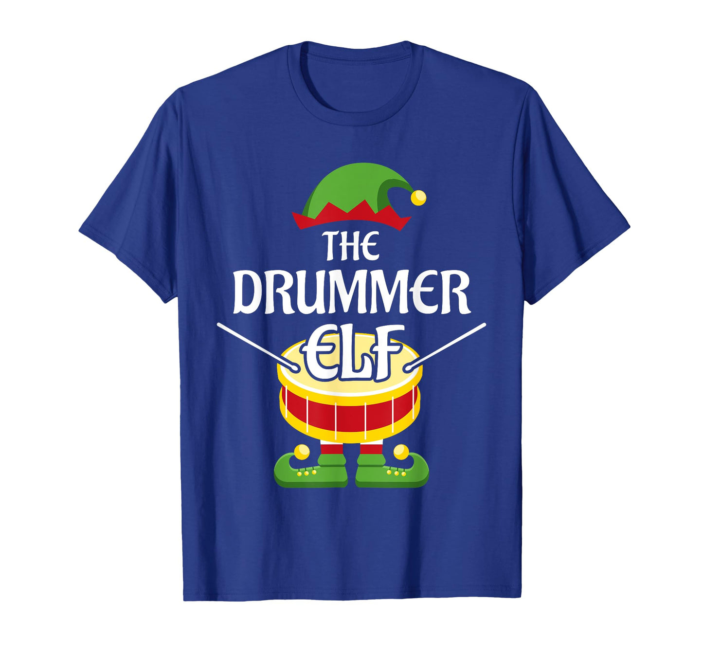Drummer Elf Family Matching Group Christmas Drum T-Shirt