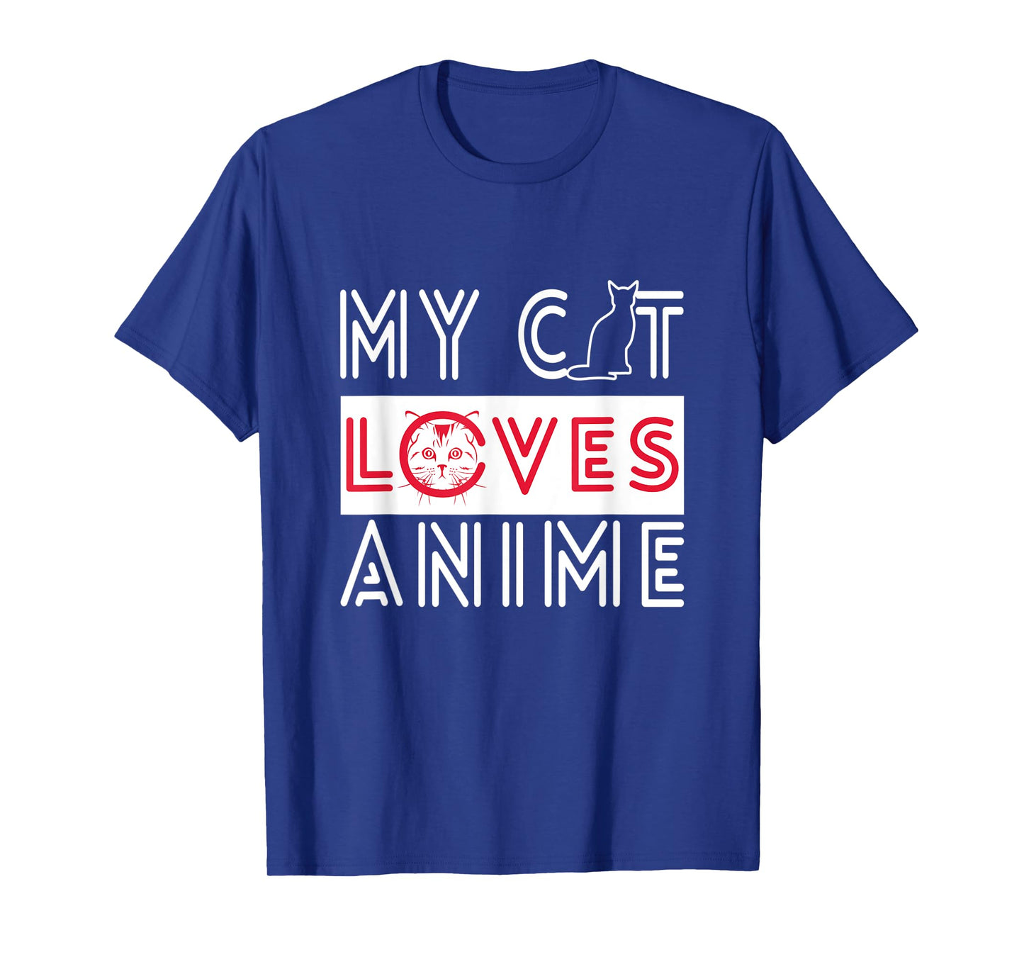 My Cat Loves Anime - Cats love Watching TV T-Shirt for Men Women Kids