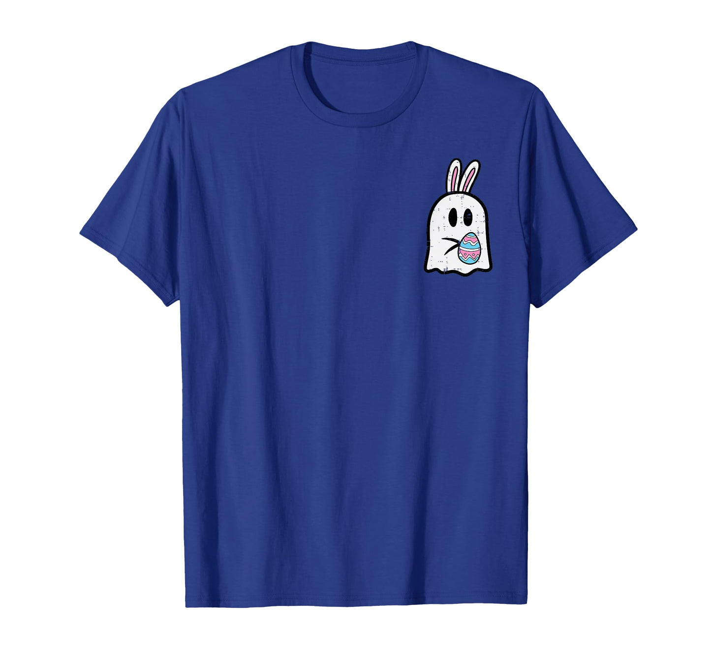 Easter Ghost Bunny Egg Pocket Funny Rabbit Women Kids Men T-Shirt