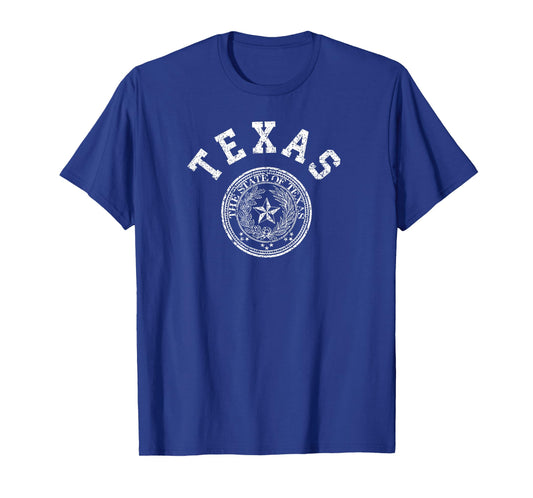 Texas Seal T-Shirt, Distressed Vintage Texas Flag Tee TX