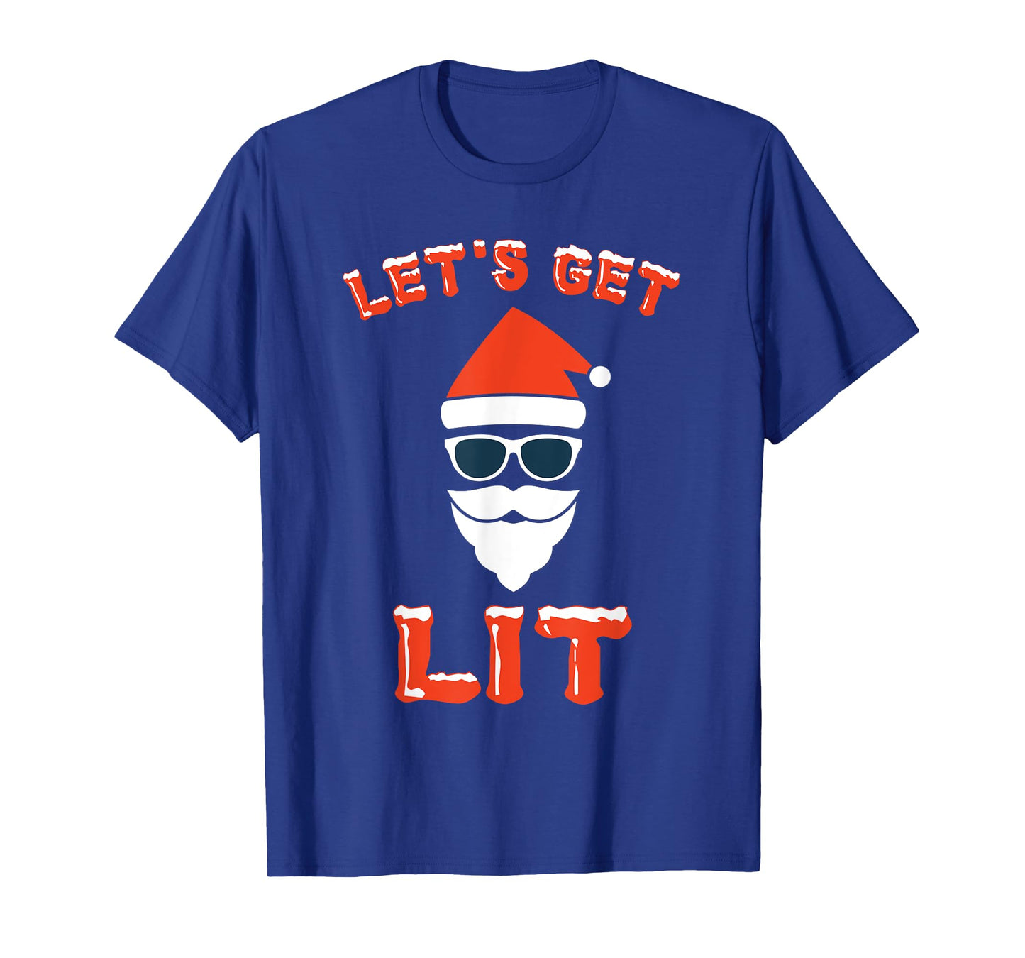 Let's Get Lit Funny Christmas Drinking T-Shirt Funny Xmas T-Shirt