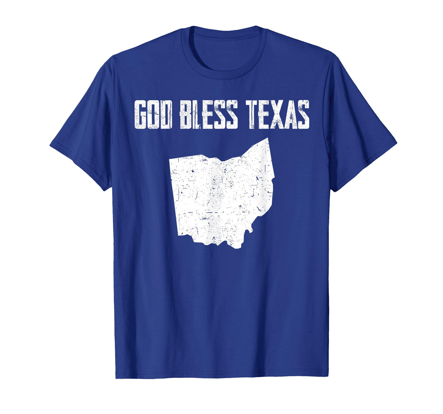 God Bless Texas Ohio Cool Funny Vintage US States Map Tee T-Shirt