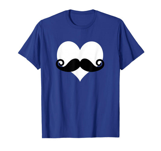 Mustache Heart Valentines Day Boys T-Shirt T-Shirt