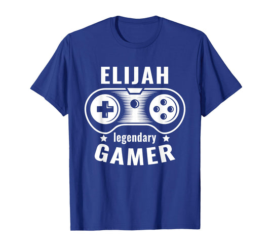 ELIJAH Legendary Gamer - Personalized Name Gift T-Shirt