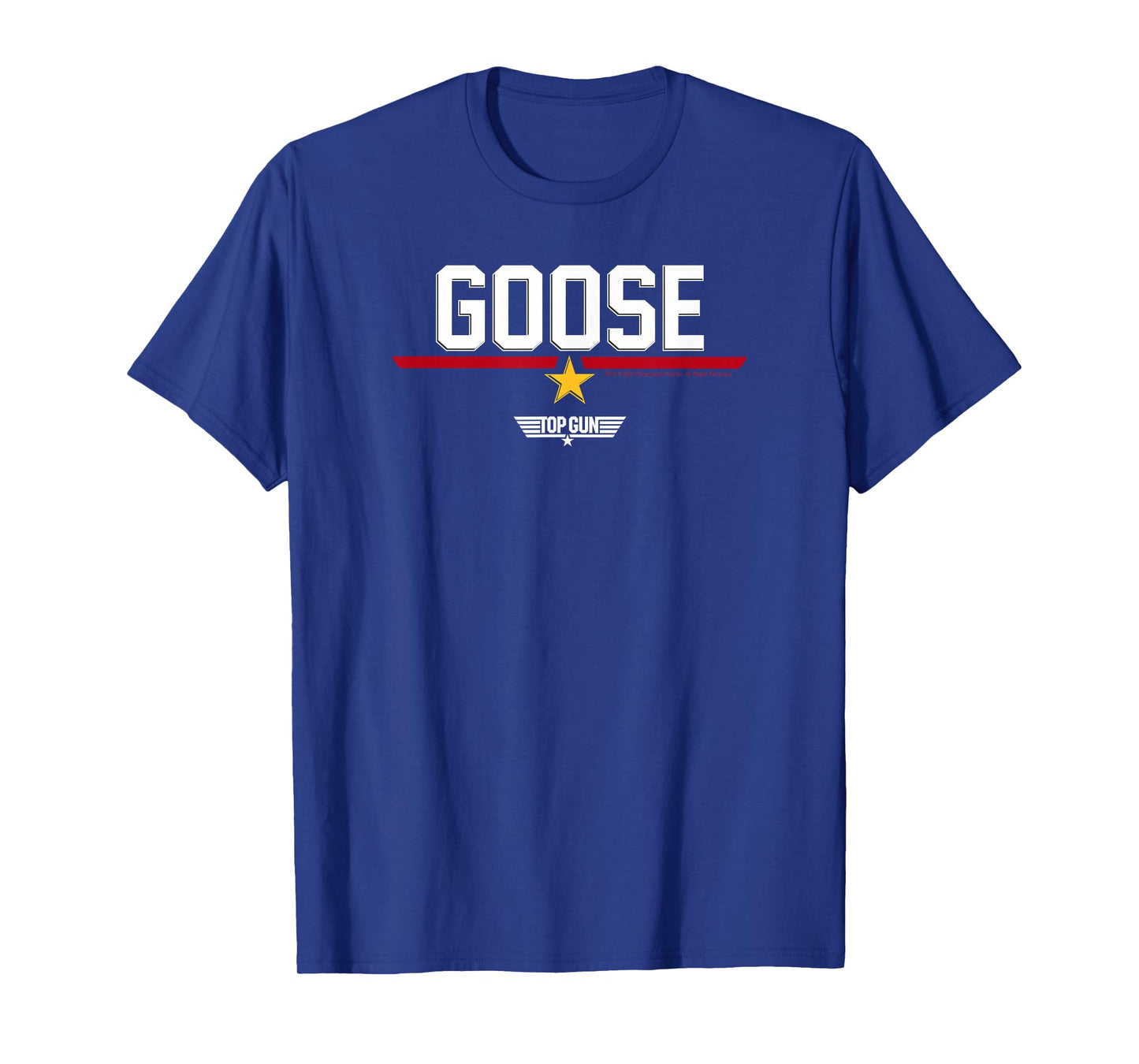 Top Gun Goose Line Text Logo T-Shirt Small