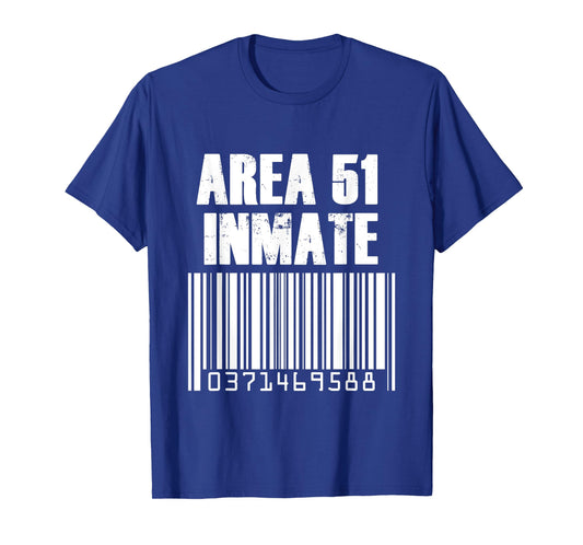 Area 51 Inmate Costume Alien Jail Barcode T-Shirt