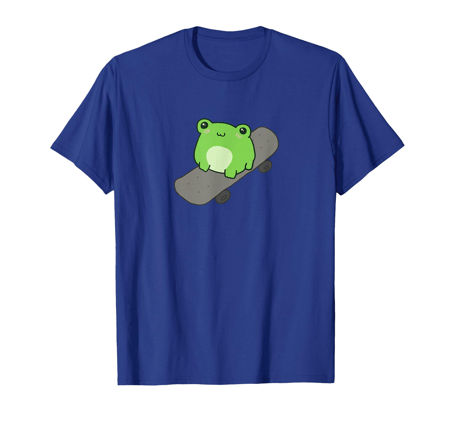 Cute Frog on Skateboard - Kawaii Aesthetic Frog T-Shirt Small