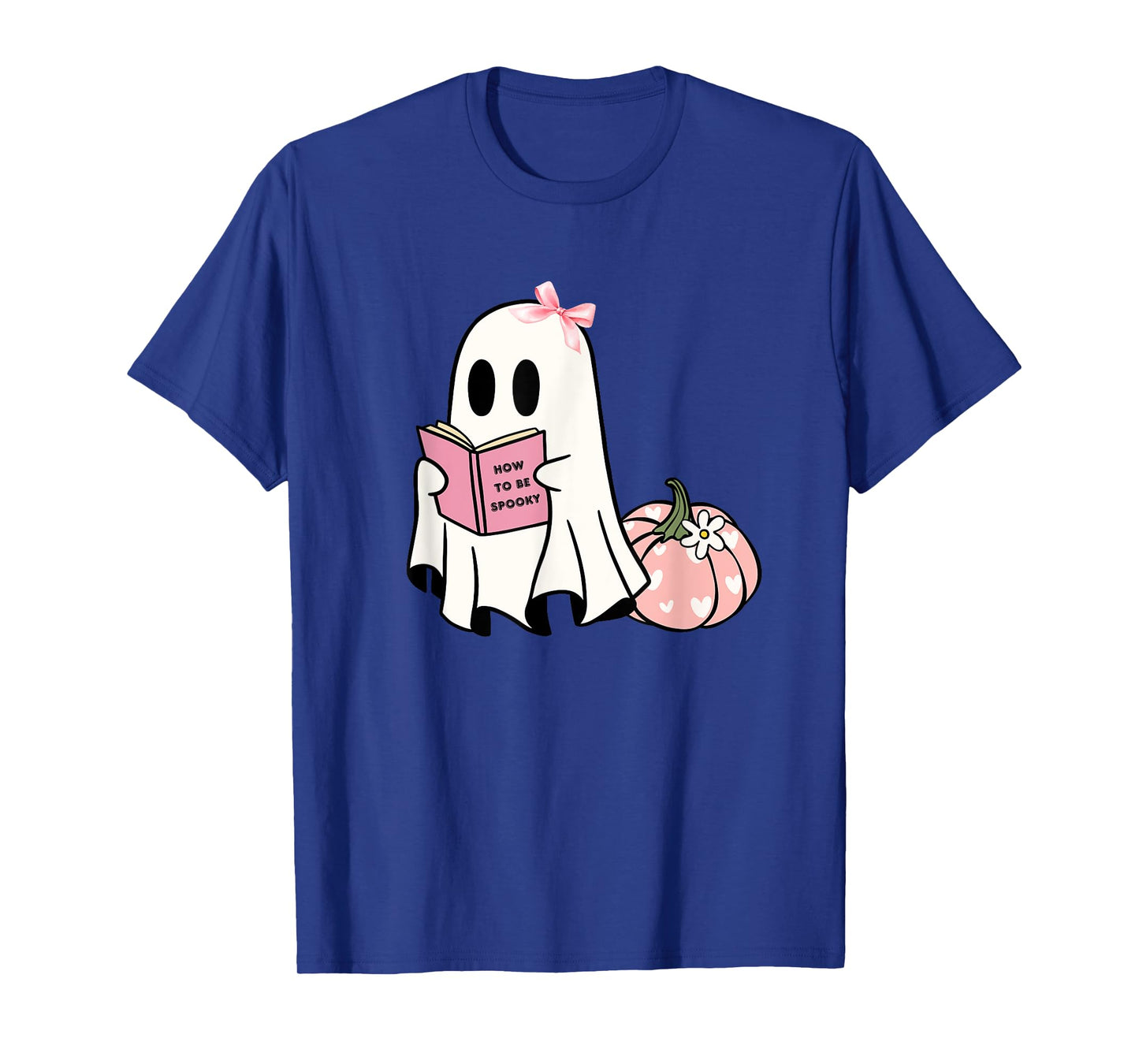 Womens Cute Halloween How to Be Spooky Ghost Pumpkin T-Shirt