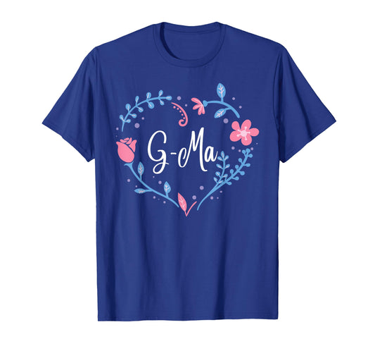 Flower G-Ma T-Shirt Grandma Christmas Birthday Gift Tee T-Shirt