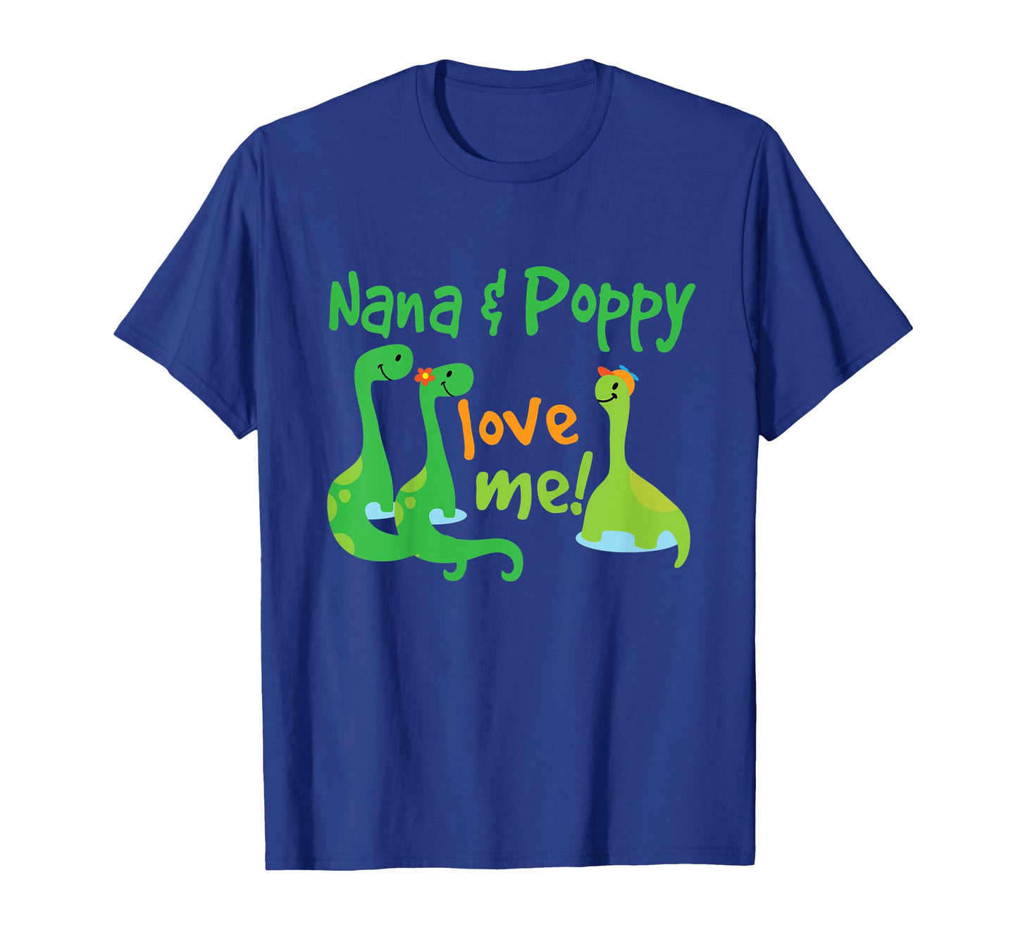 Kids Nana and Poppy Love Me Grandson Dinosaur T-Shirt