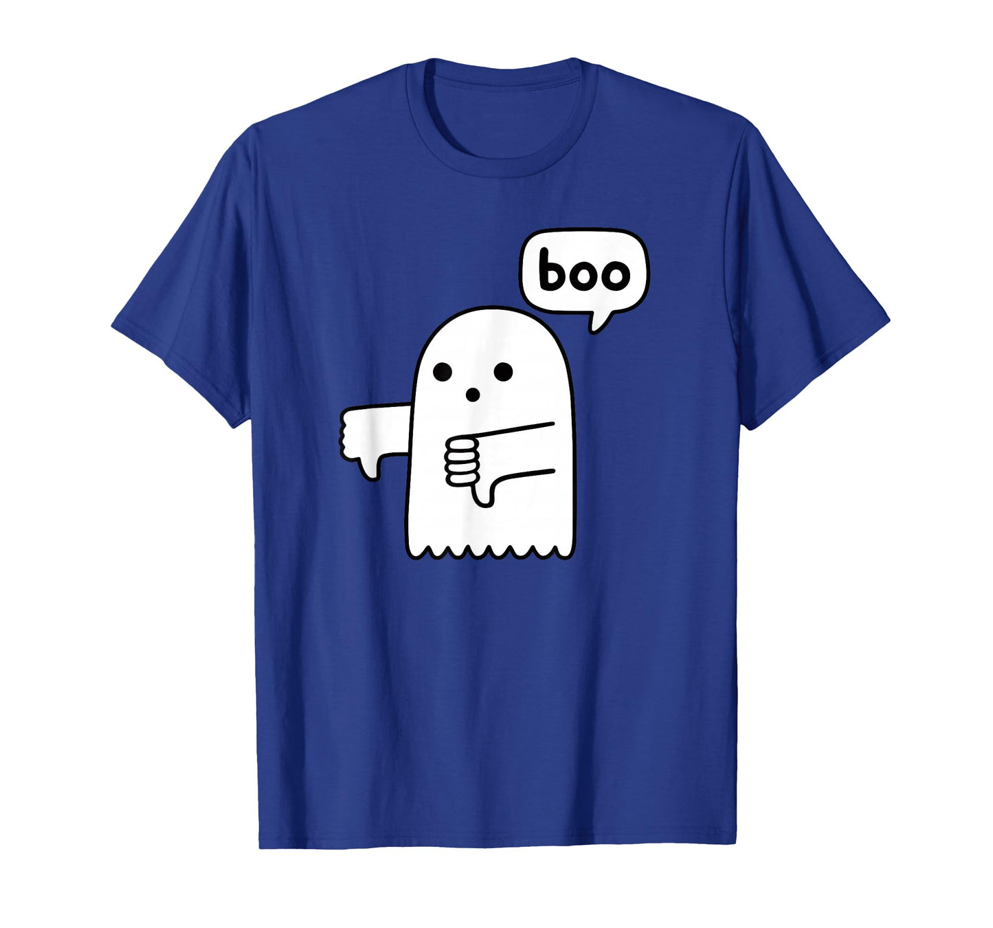 Funny Thumbs Down Ghost Screaming Boo Disapproval T-Shirt