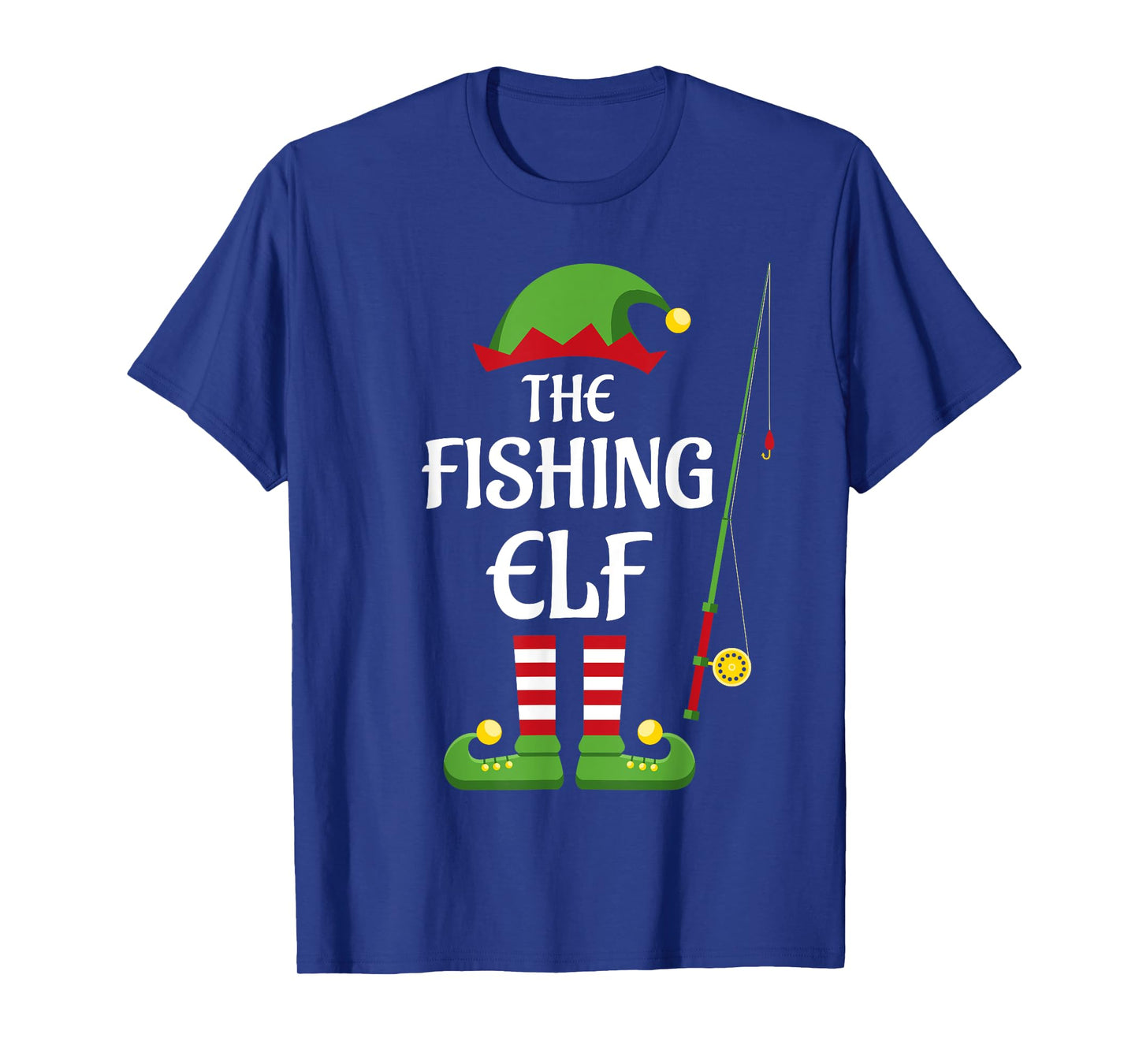 Fishing Elf Family Matching Group Christmas T-Shirt