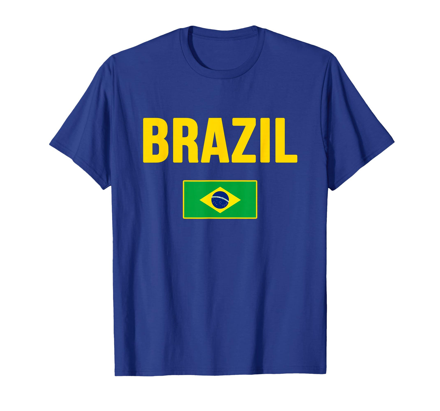 Brazil Flag Design Green Yellow Blue for Men Women Kids T-Shirt