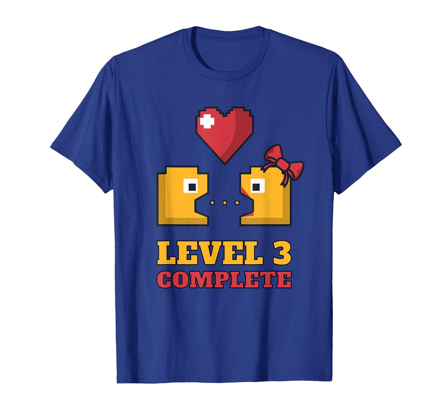 Funny Gamers Level 3 Complete 3rd Wedding Anniversary T-Shirt