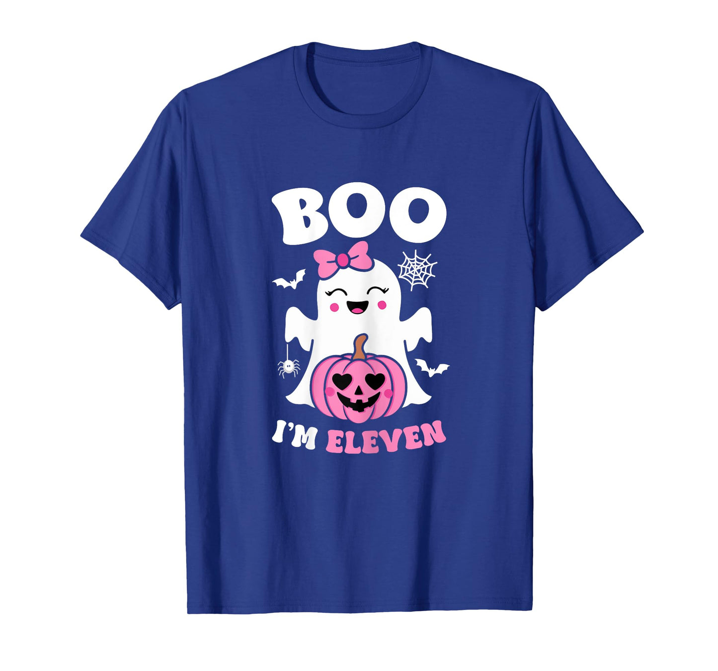 Ghost Boo Im Eleven Yrs 11th Birthday Girls Halloween Groovy T-Shirt