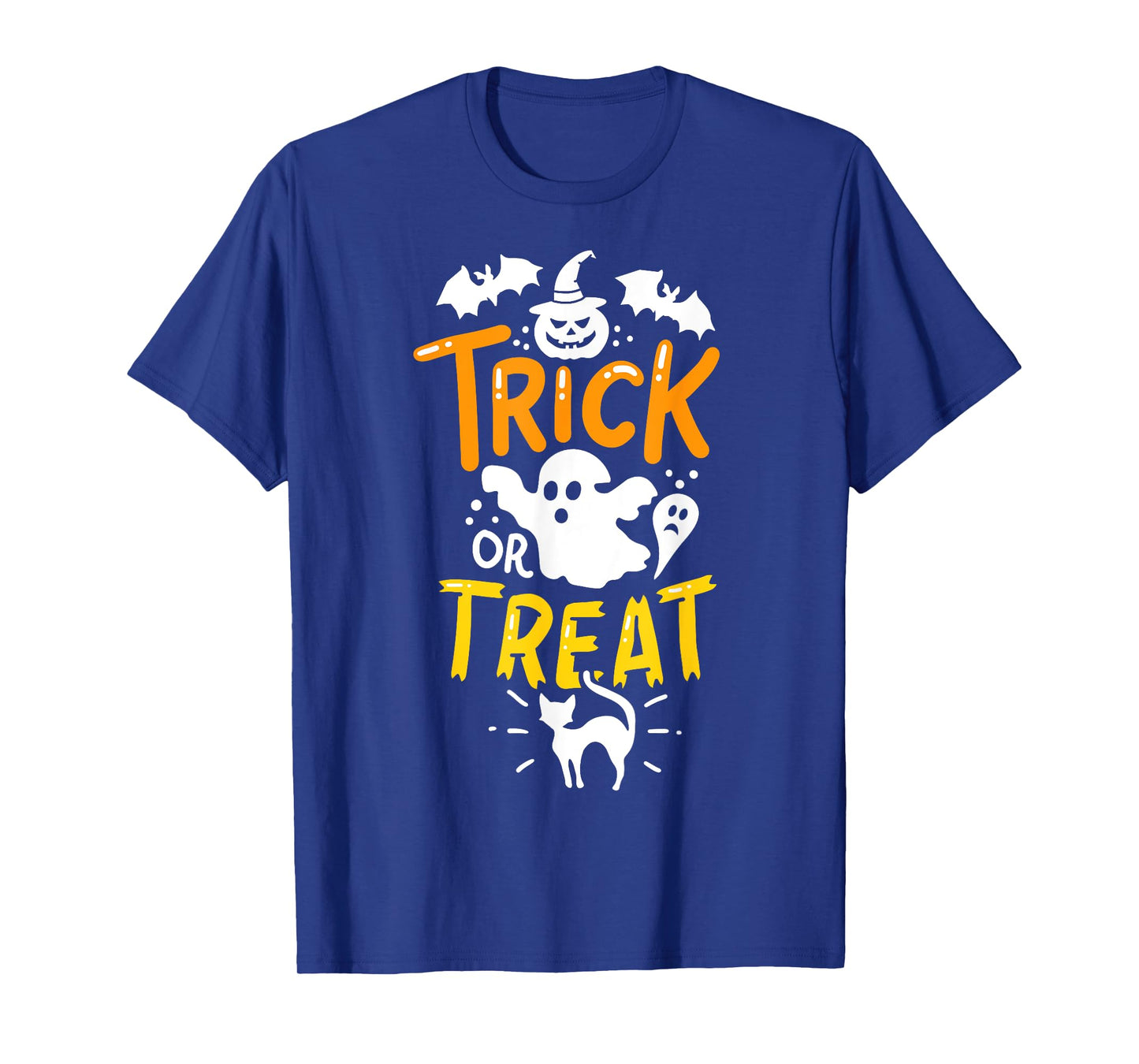 Happy Halloween Shirt Trick Or Treat Party Tshirt Ghost Bat T-Shirt
