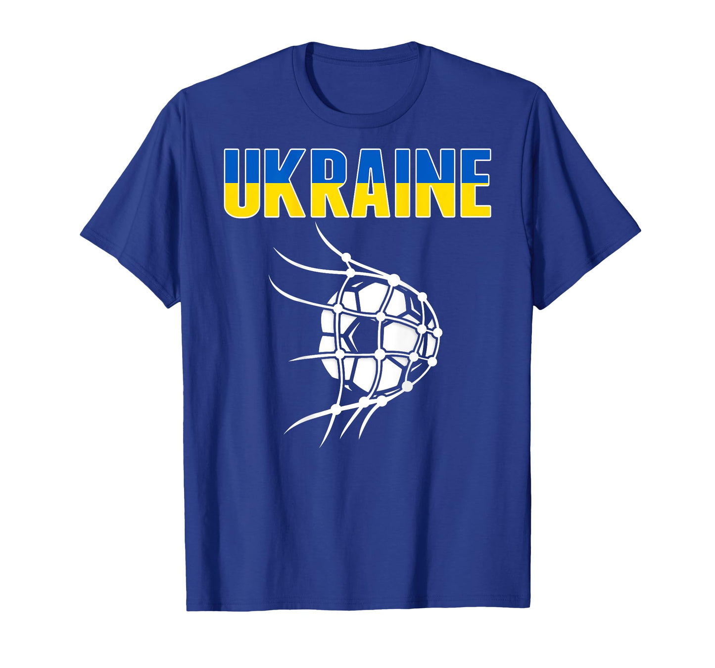 Ukraine Soccer Fans Jersey - Ukrainian Flag Football In Net T-Shirt