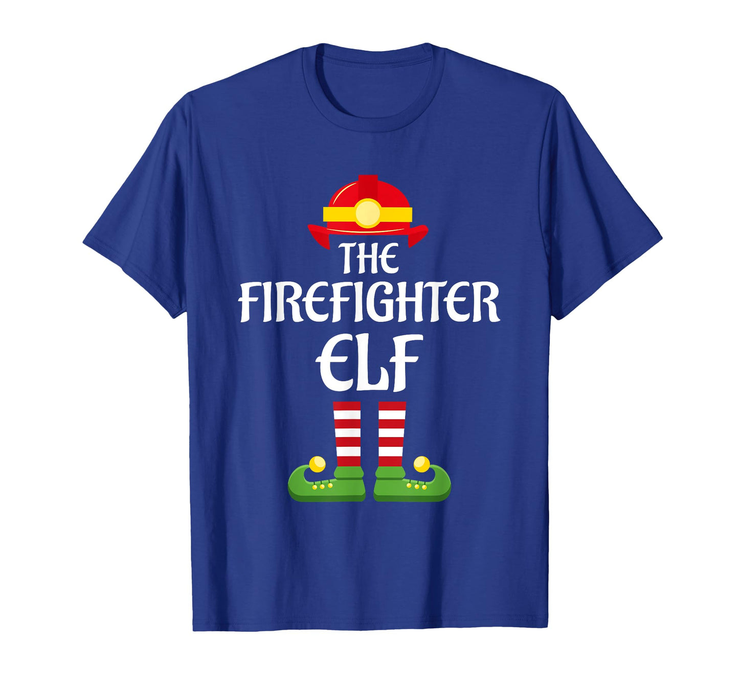 Firefighter Elf Family Matching Group Christmas Fireman T-Shirt