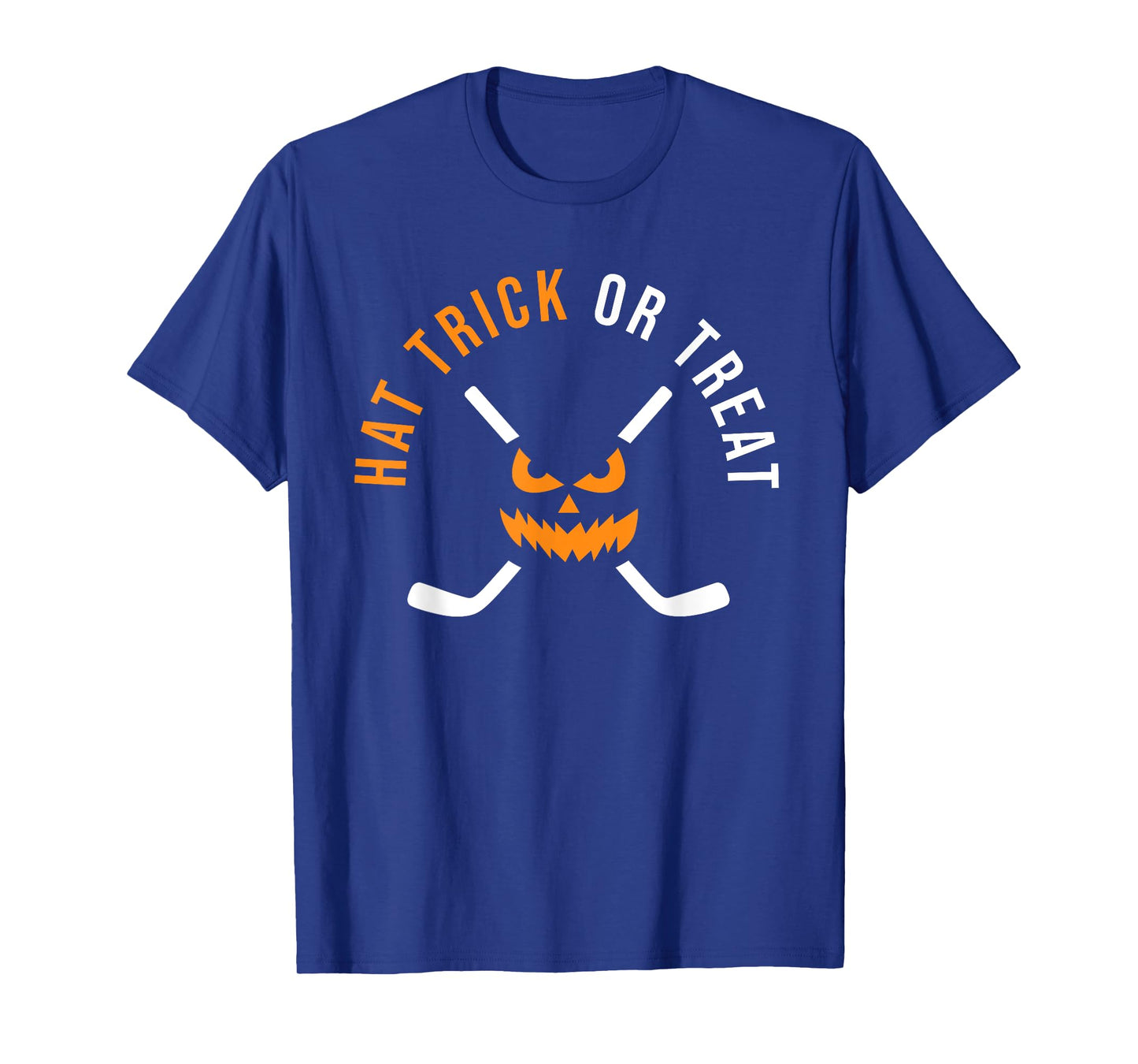 Halloween Hockey Hat Trick Or Treat Ice Hockey Player T-Shirt