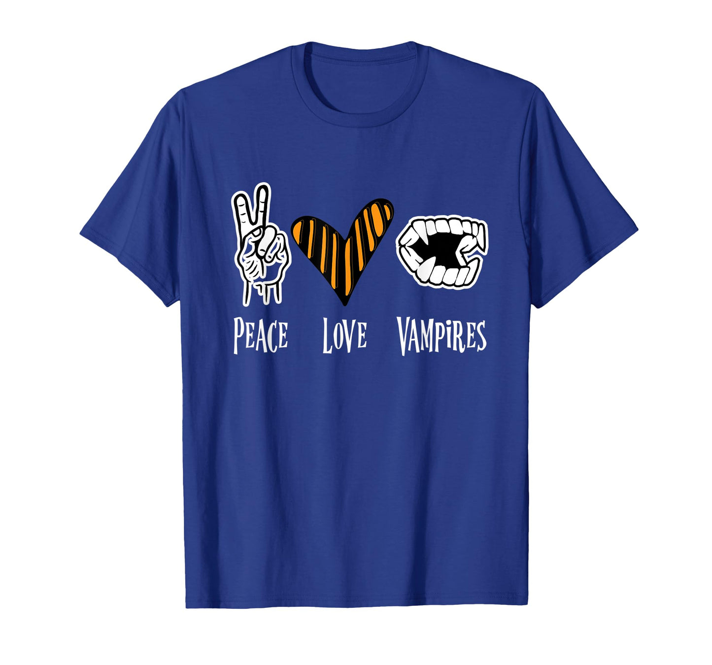 Halloween Vampire Outfit Men Women Kids Peace Love Vampire T-Shirt