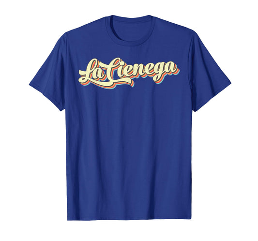 La Cienega TShirt Retro Art Baseball Font Vintage T-Shirt