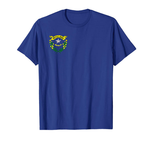 Nevada State Flag TShirt Distressed Cool Tee Patriotic T-Shirt
