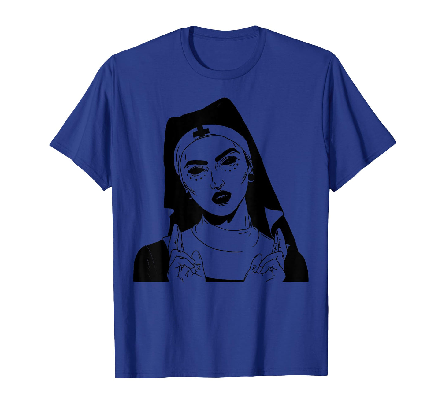 Demonic Satanic Nun Vintage Demon Halloween Party Costume T-Shirt