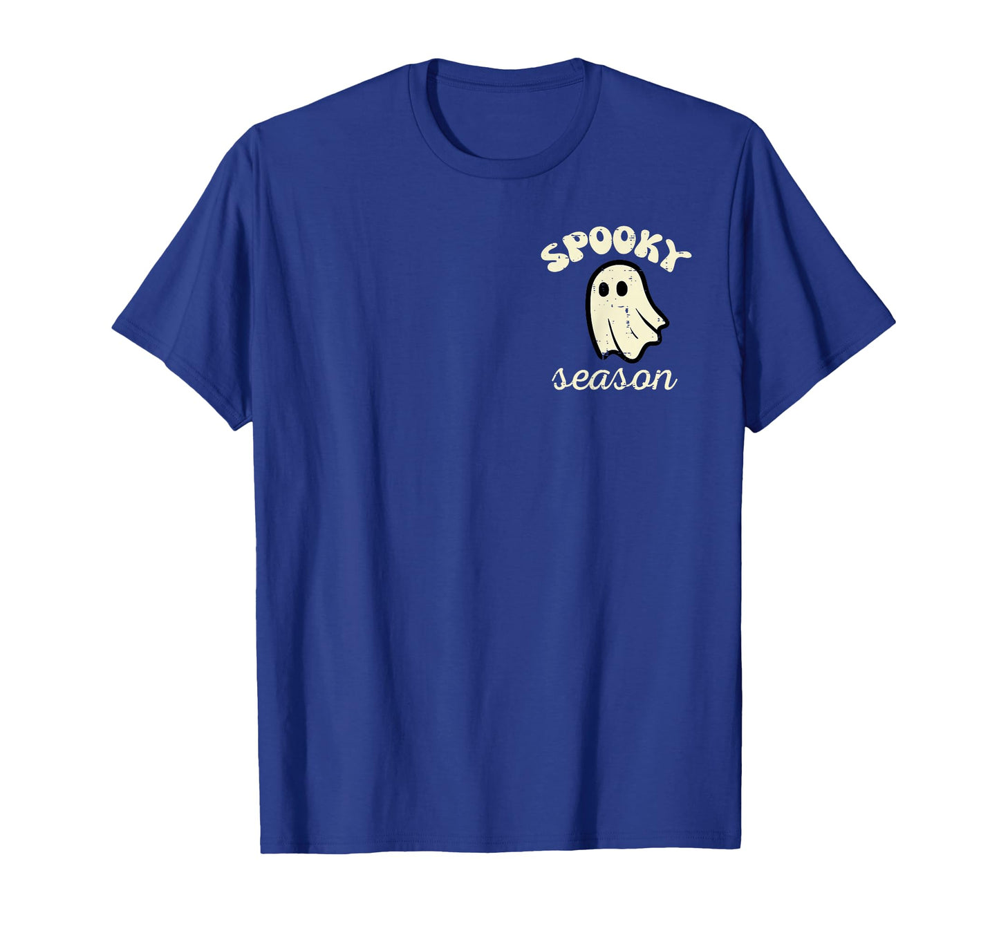 Halloween Ghost Spooky Season Costume Pocket Men Women Kids T-Shirt