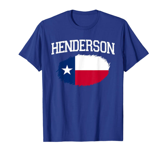 HENDERSON TX TEXAS Flag Vintage USA Sports Men Women T-Shirt