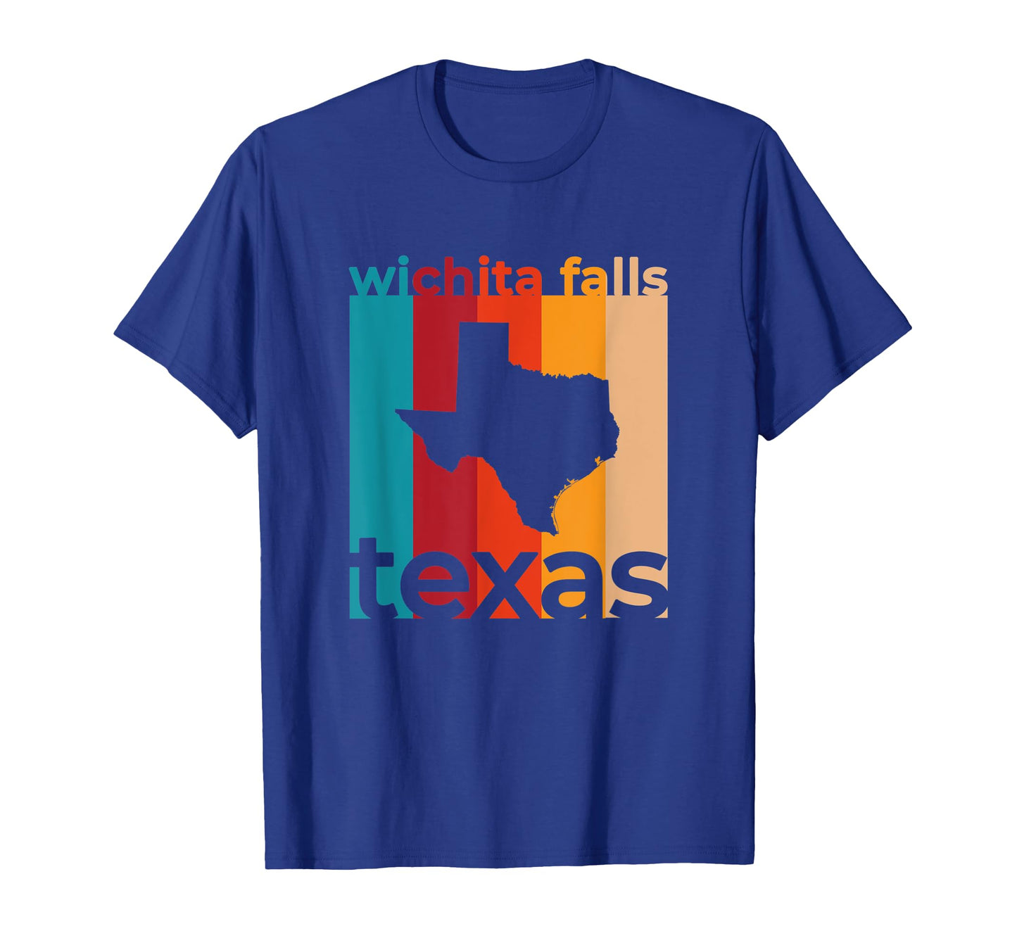 Wichita Falls Texas Vintage TX Retro Repeat Cutout T-Shirt