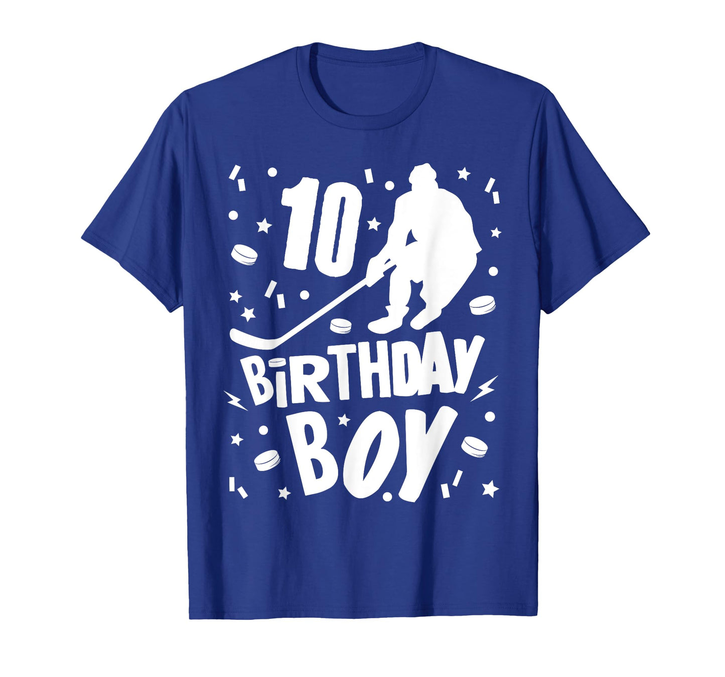 10th Birthday Boy Ice Hockey Kids 10 Years Old Party Gift T-Shirt