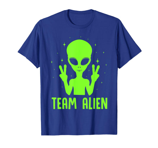 Alien Lover Funny UFO Abduction Team Alien Men Women Kids T-Shirt