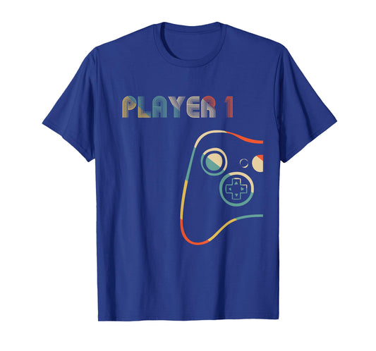 Matching Gamer Couple tee Player 1 Player 2 T-Shirt