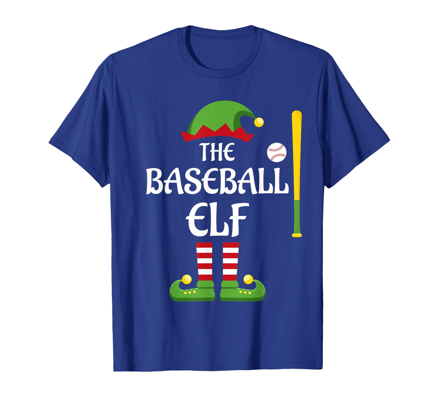 Baseball Elf Family Matching Group Christmas Sporty T-Shirt