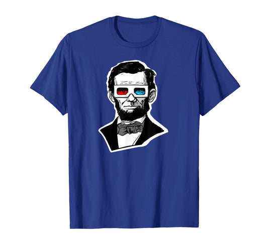 Abraham Lincoln 3D Glasses fun Abe Lincoln Funny 3D Glasses T-Shirt
