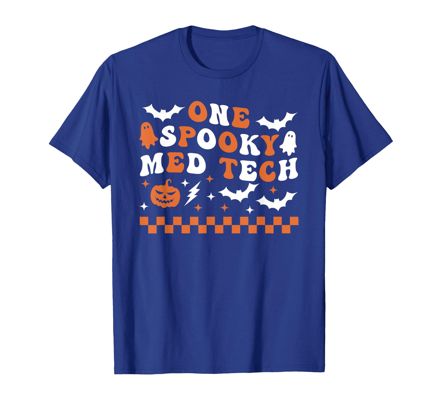 One Spooky Med Tech Halloween Retro Groovy Healthcare T-Shirt