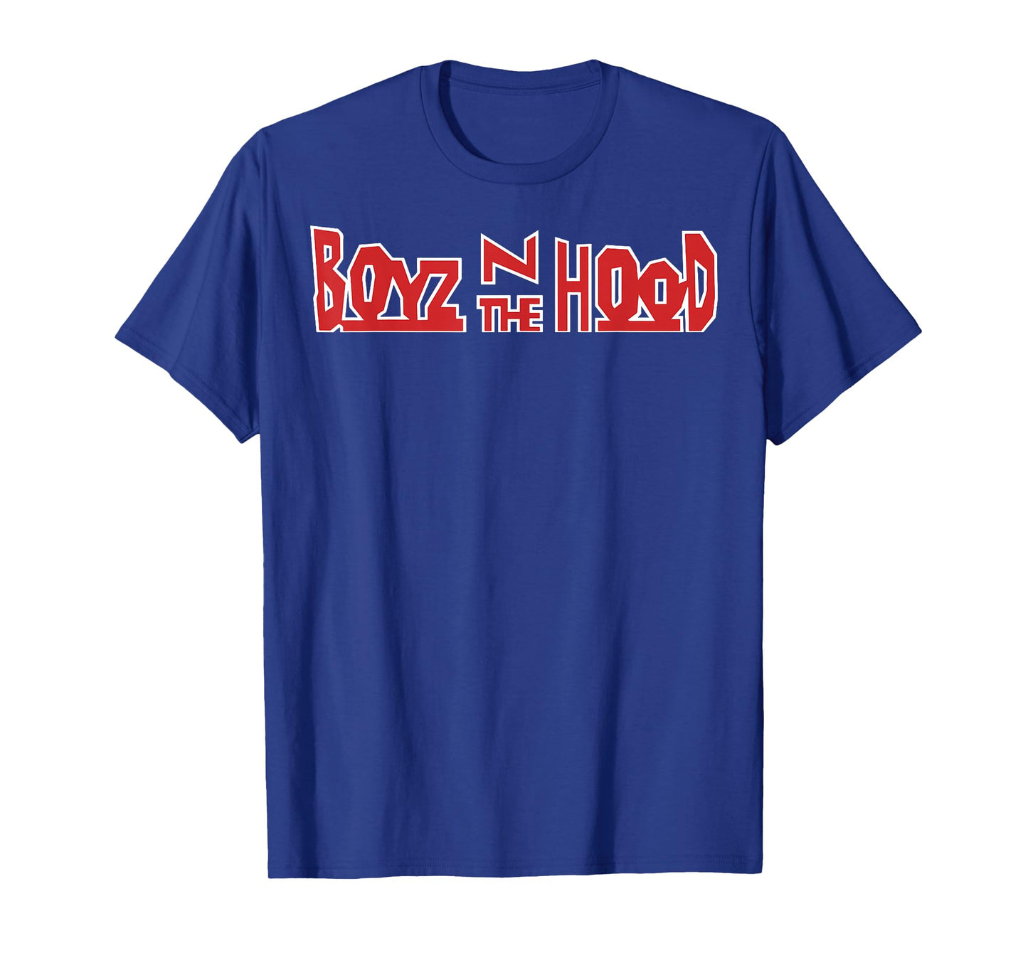 Boyz N The Hood Red Movie Logo White Outline T-Shirt Small